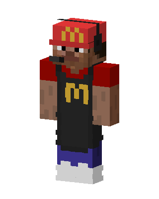 Fast Food Worker skin, 3D preview