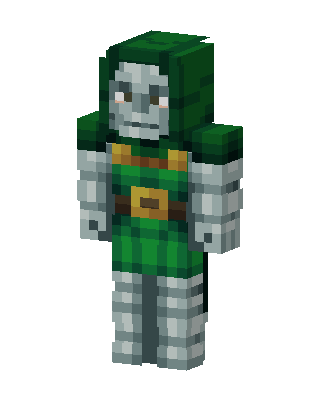 Green Villain skin, 3D preview