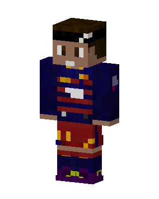 Striped Soccer Star skin, 3D preview