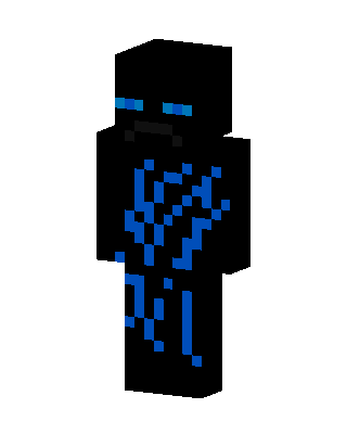 Blue Circuit Enderman skin, 3D preview