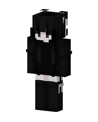 Black Ninja Girl skin, 3D preview