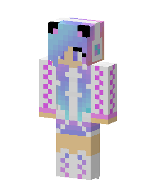 Pastel Panda Girl Minecraft skin