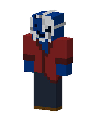 Masked Hoodie skin, 3D preview