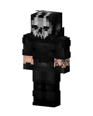 Black Masked Villain Boy skin, 3D preview
