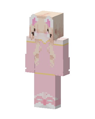 Pink Bunny Girl skin, 3D preview