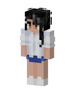 White Student Girl skin, 3D preview
