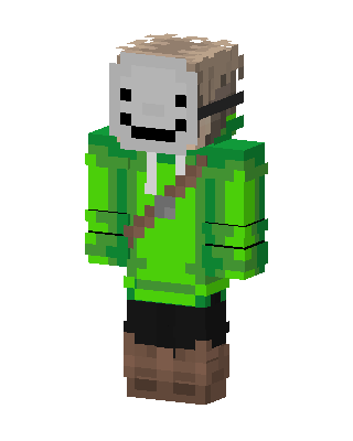 Green Masked Hoodie Boy Minecraft skin