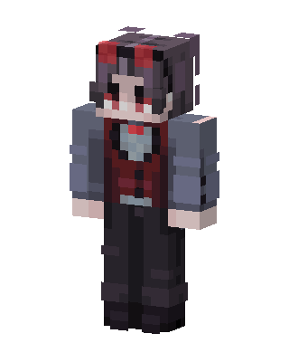 Gray Player Girl skin, 3D preview