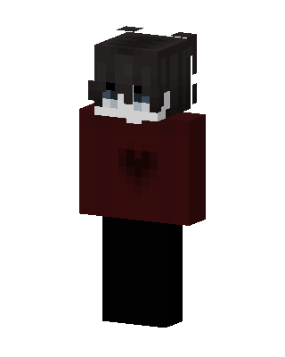 Heart Sweater Boy skin, 3D preview