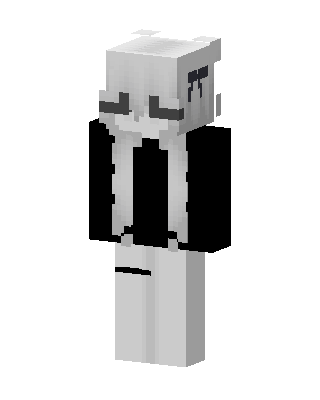 Monochrome Girl skin, 3D preview