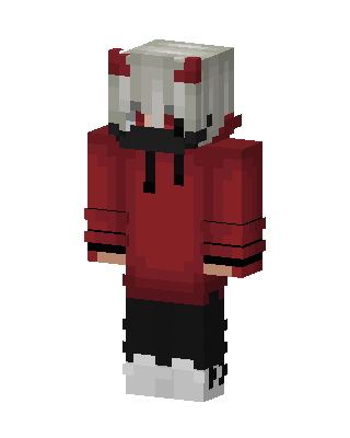 Red Demon Hoodie Minecraft skin