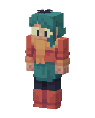 Teal Hair Adventurer Minecraft skin