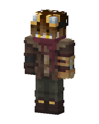 Brown Hero Boy skin, 3D preview