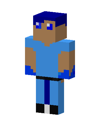 Blue Player Boy skin, 3D preview