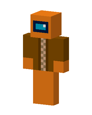 Orange Crewmate Minecraft skin