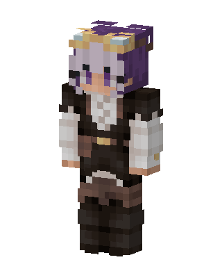 Purple Haired Noble skin, 3D preview