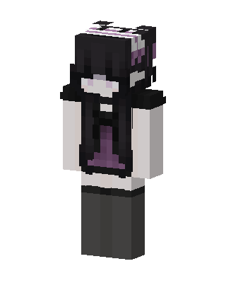 Goth Cat Girl skin, 3D preview