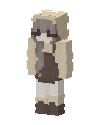 Teddy Hoodie Girl skin, 3D preview
