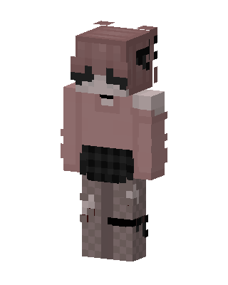 Brown Player Girl skin, 3D preview