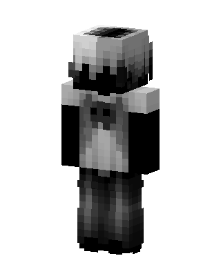 Grayscale Hoodie skin, 3D preview
