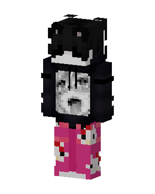 Black Masked Costume Girl Minecraft skin