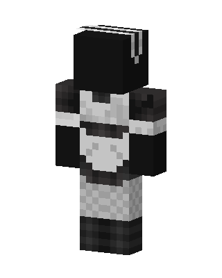 Monochrome Maid skin, 3D preview
