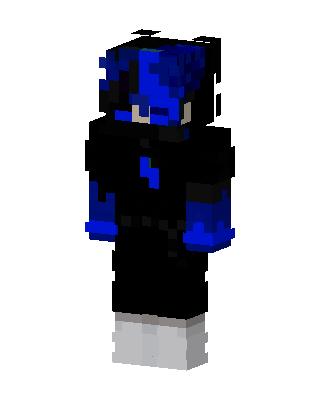 Blue Flame Hoodie skin, 3D preview