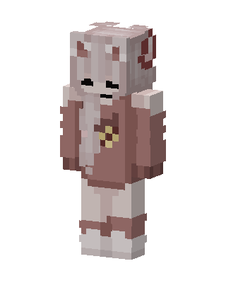 Blush Bunny Hoodie skin, 3D preview