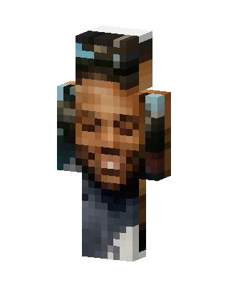 Pixel Photo Man skin, 3D preview