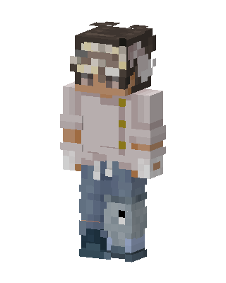 White Player Boy skin, 3D preview