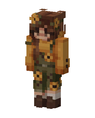 Sunflower Overalls skin, 3D preview