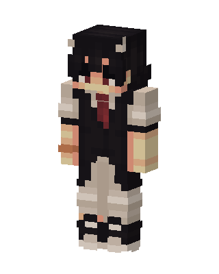 Horned Goth skin, 3D preview