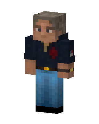 Navy Jacket Guy skin, 3D preview