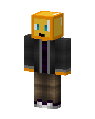 Cube Head skin, 3D preview
