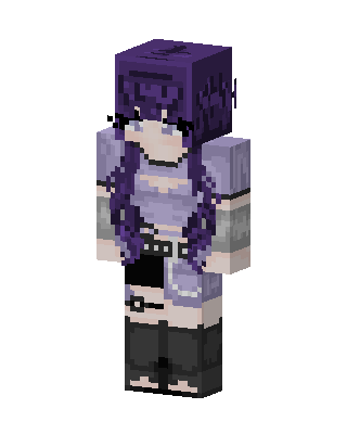 Violet Goth Girl skin, 3D preview
