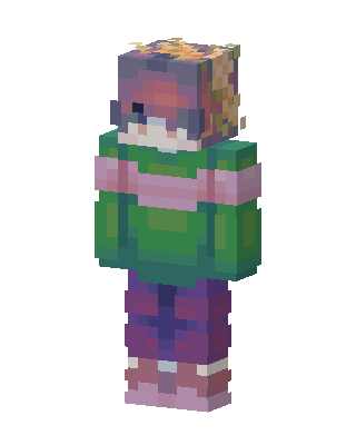 Green Player Girl skin, 3D preview