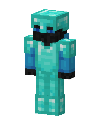 Cyan Masked Hero Boy Minecraft skin