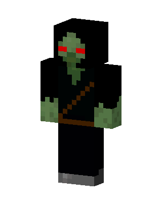 Hooded Zombie skin, 3D preview