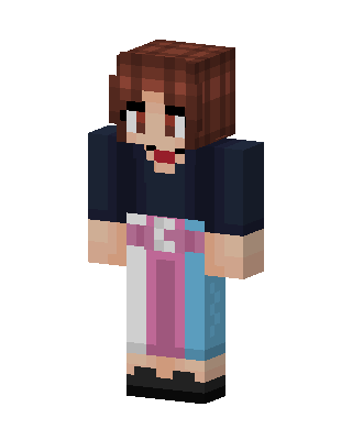 Blue Player Girl skin, 3D preview