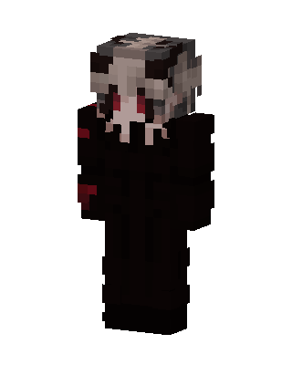 Black Caped Villain Girl skin, 3D preview