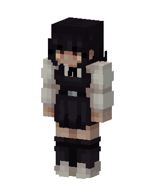 Gothic Pinafore Girl skin, 3D preview