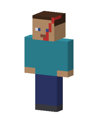 Teal Mob Boy skin, 3D preview