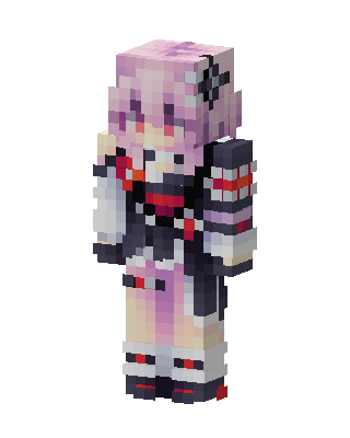 Pink Mecha Girl skin, 3D preview