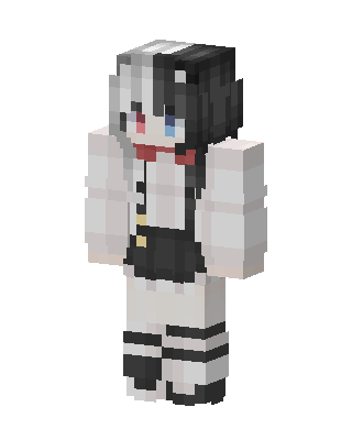 Split Hair Maid skin, 3D preview