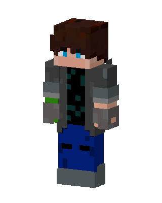Gray Jacket Boy skin, 3D preview