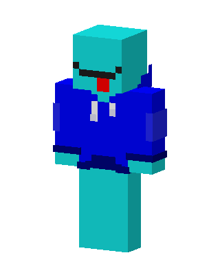 Cyan Derp skin, 3D preview