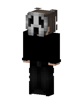 Black Masked Goth Boy skin, 3D preview