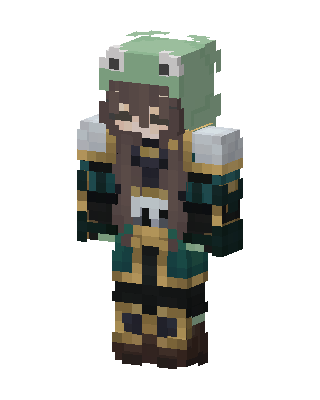 Frog Hood Adventurer skin, 3D preview