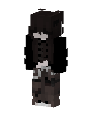 Black Player Girl skin, 3D preview