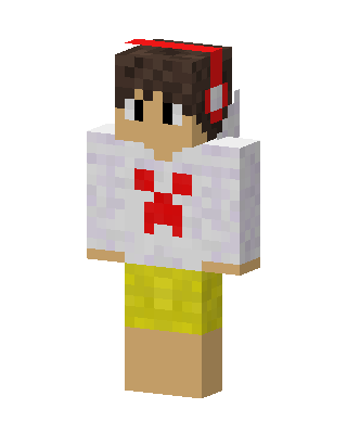 Creeper Hoodie Boy skin, 3D preview